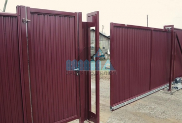 Откатные ворота с ручным управлением